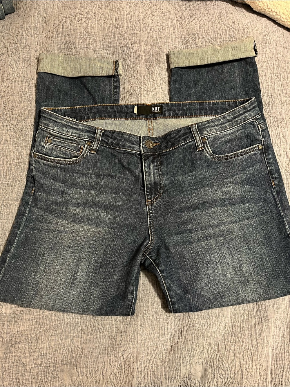 Kut from the Kloth Dark Blue Boyfriend Jeans